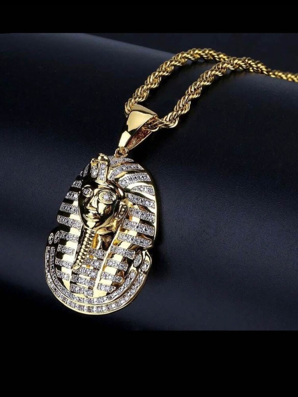 New. King Tut Death Mask necklace
